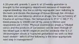 A 20-year-old, gravida 1, para 0, at 10 weeks gestation is brought to the emergency department because of moderate vaginal bleeding. She has a colicky suprapubic pain radiating to the back and denies the passage of tissue through her introitus. She does not use tobacco, alcohol or drugs. She has no history of trauma or serious illness. Her temperature is 37.0° C (98.7° F), blood pressure is 100/65 mm of Hg, pulse is 90/min and respirations are 17/min. Physical examination shows a *dilated cervix and the products of conception can be seen through it*. Her blood type is AB Rh negative and her antibody titer is 1:2. Ultrasonogram shows a *ruptured gestational sac with no fetal heart motion*. Which of the following is the most appropriate next step in management?