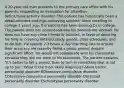 A 20-year-old man presents to the primary care office with his parents, requesting an evaluation for attention-deficit/hyperactivity disorder. The patient has historically been a detail-oriented and high-achieving student. Since enrolling in college 2 years ago, the patient has been earning Cs in college. The patient does not understand why his parents are worried. He does not have any close friends or hobbies, in favor of devoting his time to creating detailed study guides, class schedules, and to-do lists. He spends 2-3 hours a day rewriting lists to ensure their accuracy. He recently failed a group project despite significant effort. He would not collaborate with his classmates because they did not work to his standards. The patient explains, "It's better to fail a project than to turn in something that is not up to par." What is the most likely diagnosis? ANarcissistic personality disorder BObsessive-compulsive disorder CObsessive-compulsive personality disorder DSchizoid personality disorder ESchizotypal personality disorder