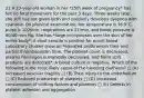 21 A 23-year-old woman in her *25th week of pregnancy* has felt no fetal movement for the past 3 days. Three weeks later, she still has not given birth and suddenly develops dyspnea with cyanosis. On physical examination, her temperature is 36.9°C, pulse is 102/min, respirations are 21/min, and blood pressure is 80/40 mm Hg. She has *large ecchymoses over the skin of her entire body*. A stool sample is positive for occult blood. Laboratory studies show an *elevated prothrombin time and partial thromboplastin time. The platelet count is decreased, plasma fibrinogen is markedly decreased, and fibrin split products are detected*. A blood culture is negative. Which of the following is the most likely cause of the bleeding diathesis? □ (A) Increased vascular fragility □ (B) Toxic injury to the endothelium □ (C) Reduced production of platelets □ (D) Increased consumption of clotting factors and platelets □ (E) Defects in platelet adhesion and aggregation