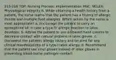 215-216 TOP: Nursing Process: Implementation MSC: NCLEX: Physiological Integrity 8. While obtaining a health history from a patient, the nurse learns that the patient has a history of allergic rhinitis and multiple food allergies. Which action by the nurse is most appropriate? a. Encourage the patient to carry an epinephrine kit in case a type IV allergic reaction to latex develops. b. Advise the patient to use oil-based hand creams to decrease contact with natural proteins in latex gloves. c. Document the patients allergy history and be alert for any clinical manifestations of a type I latex allergy. d. Recommend that the patient use vinyl gloves instead of latex gloves in preventing blood-borne pathogen contact.