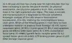 22 A 49-year-old man has a lump near his right shoulder that has been increasing in size for the past 8 months. On physical examination, the physician palpates a 4-cm, firm, nontender mass in the right supraclavicular region. The mass is excised, and microscopically it is diagnosed as follicular lymphoma. Karyotypic analysis of the cells shows a chromosomal translocation, t(14;18), involving the immunoglobulin heavy-chain gene. Which of the following genes is most likely to have undergone mutation to produce these findings? (A) APC (tumor suppressor gene) (B) BCL1 (cyclin gene) (C) BCL2 (anti-apoptosis gene) (D) BRCA1 (DNA repair gene) (E) C-MYC (transcription factor gene) (F) ERBB2 (growth factor receptor gene) (G) IL2 (growth factor gene) (H) K-RAS (GTP-binding protein gene) (I) p53 (DNA damage response gene)