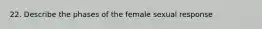 22. Describe the phases of the female sexual response