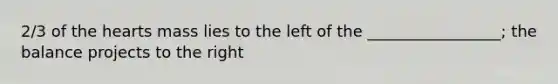 2/3 of the hearts mass lies to the left of the _________________; the balance projects to the right