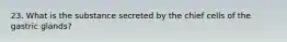 23. What is the substance secreted by the chief cells of the gastric glands?
