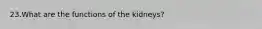 23.What are the functions of the kidneys?