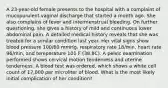 A 23-year-old female presents to the hospital with a complaint of mucopurulent vaginal discharge that started a month ago. She also complains of fever and intermenstrual bleeding. On further questioning, she gives a history of mild and continuous lower abdominal pain. A detailed medical history reveals that she was treated for a similar condition last year. Her vital signs show blood pressure 100/60 mmHg, respiratory rate 18/min, heart rate 96/min, and temperature 101 F (38.8C). A pelvic examination performed shows cervical motion tenderness and uterine tenderness. A blood test was ordered, which shows a white cell count of 17,000 per microliter of blood. What is the most likely initial complication of her condition?