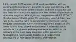 A 23-year-old G1P0 woman at 38 weeks gestation, with an uncomplicated pregnancy, presents to labor and delivery with the complaint of lower abdominal pain and mild nausea for one day. Fetal kick counts are appropriate. Her review of symptoms is otherwise negative. Vital signs are: temperature 98.6°F (37.0°C); blood pressure 100/60; pulse 79; respiratory rate 14; fetal heart rate 140s, reactive, with no decelerations; tocometer shows irregular contractions every 2-8 minutes; fundal height 36 cm; cervix is firm, long, closed and posterior. A urine dipstick is notable for 1+ glucose with negative ketones. Which of the following is the most likely diagnosis in this patient? A. Appendicitis B. Gestational diabetes C. Braxton-Hicks contractions D. First stage of labor E. Dehydration