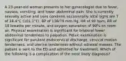 A 23-year-old woman presents to her gynecologist due to fever, nausea, vomiting, and lower abdominal pain. She is currently sexually active and uses condoms occasionally. Vital signs are T of 38.4°C (101.1°F), BP of 138/78 mm Hg, HR of 90 bpm, RR of 18 breaths per minute, and oxygen saturation of 99% on room air. Physical examination is significant for bilateral lower abdominal tenderness to palpation. Pelvic examination is significant for purulent endocervical discharge, cervical motion tenderness, and uterine tenderness without adnexal masses. The patient is sent to the ED and admitted for treatment. Which of the following is a complication of the most likely diagnosis?