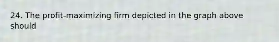 24. The profit-maximizing firm depicted in the graph above should