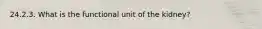 24.2.3. What is the functional unit of the kidney?