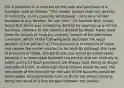 25) A provision in a contract for the sale and purchase of a business read as follows: "The vendor (Jones) shall not, directly or indirectly, in any capacity whatsoever, carry on a similar business in any location for one year." Six months later, Kates found that Jones was competing directly by opening up a similar business, contrary to the contract drafted by Kates. Kates sued Jones for breach of contract, namely, breach of the restrictive covenant. Which of the following best describes the legal position of the parties? A) This provision is in restraint of trade and causes the whole contract to be void. B) Although this type of provision is illegal, this particular one would be enforceable because it is reasonable between the parties and not contrary to public policy. C) Such provisions are always void, being an illegal restraint of trade. D) Although this provision would be void, the remainder of the contract for the sale of the business would be enforceable. E) Agreements such as these are always binding, being the result of a free bargain between the parties.