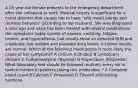 A 25 year-old female presents to the emergency department after she collapsed at work. Medical history is significant for a mood disorder that causes her to have "wild mood swings and reckless behavior" according to her husband. She was diagnosed a year ago and since has been treated with several medications. Her symptoms today consist of nausea, vomiting, fatigue, tremor, and hyperreflexia. Lab results show an elevated BUN and creatinine, low sodium and elevated drug levels. All other results are normal. Which of the following medications is most likely the cause of her symptoms? A Lithium (Lithobid) B Lorazepam (Ativan) C Carbamazepine (Tegretol) D Risperidone (Risperdal) What laboratory test should be followed routinely every six to twelve months in patients taking this medication ? A Complete blood count B Calcium C Potassium D Thyroid stimulating hormone