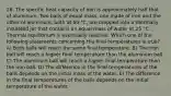 26. The specific heat capacity of iron is approximately half that of aluminum. Two balls of equal mass, one made of iron and the other of aluminum, both at 90 °C, are dropped into a thermally insulated jar that contains an equal mass of water at 25 °C. Thermal equilibrium is eventually reached. Which one of the following statements concerning the final temperatures is true? A) Both balls will reach the same final temperature. B) The iron ball will reach a higher final temperature than the aluminum ball. C) The aluminum ball will reach a higher final temperature than the iron ball. D) The difference in the final temperatures of the balls depends on the initial mass of the water. E) The difference in the final temperatures of the balls depends on the initial temperature of the water.