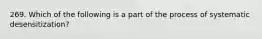 269. Which of the following is a part of the process of systematic desensitization?