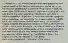 A 26-year-old G2P1 woman presents with early pregnancy and vaginal spotting. Her last normal menstrual period was three months ago, and she had a positive home pregnancy test two weeks ago. She has been experiencing severe morning sickness. She denies any pelvic cramping or abdominal pain. She is otherwise healthy. On physical examination, she has a palpable uterus just above the symphysis. Pelvic examination is notable for a 2 cm fleshy friable nodular lesion along the left lateral vaginal sidewall, the cervix is multiparous, with a small amount of blood in the vault. Bimanual examination confirms a 10-week sized uterus. A pelvic ultrasound confirms a snowstorm pattern, and Beta-hCG is 52,000 mIU. What is the next step in the management of this patient? A. Chest X-Ray B. Biopsy the vaginal lesion C. PET scan D. CT scan of the chest/abdomen/pelvis E. Evacuation of the uterus