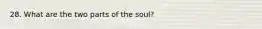 28. What are the two parts of the soul?