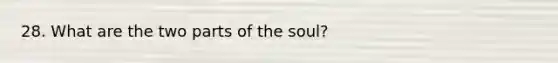 28. What are the two parts of the soul?