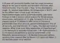 A 28-year-old, previously healthy man has noted increasing fatigue for the past 6 months and formation of bruises after minimal trauma. Over the past 2 days, he has developed a cough. On physical examination, his temperature is 38.9°C, and he has diffuse rales in both lungs. He has no hepatosplenomegaly and no lymphadenopathy. Laboratory findings include a sputum culture positive for Streptococcus pneumoniae, hemoglobin of 7.2 g/dL, hematocrit of 21.7%, platelet count of 23,400/mm3, WBC count of 1310/mm3, prothrombin time of 13 seconds, partial thromboplastin time of 28 seconds, and total bilirubin of 1 mg/dL. The ANA test result is negative. What is the most likely explanation of these findings? □ (A) Hemolysis of antibody-coated cells □ (B) Hypersplenism □ (C) Increased susceptibility to lysis by complement □ (D) Metastatic adenocarcinoma □ (E) Nuclear maturation defects resulting from impaired DNA synthesis □ (F) Stem cell defect □ (G) Varicella-zoster virus infection