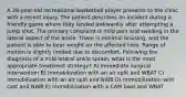 A 28-year-old recreational basketball player presents to the clinic with a recent injury. The patient describes an incident during a friendly game where they landed awkwardly after attempting a jump shot. The primary complaint is mild pain and swelling in the lateral aspect of the ankle. There is minimal bruising, and the patient is able to bear weight on the affected limb. Range of motion is slightly limited due to discomfort. Following the diagnosis of a mild lateral ankle sprain, what is the most appropriate treatment strategy? A) Immediate surgical intervention B) Immobilization with an air split and WBAT C) Immobilization with an air split and NWB D) Immobilization with cast and NWB E) Immobilization with a CAM boot and WBAT