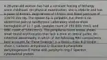 A 28-year-old woman has had a constant feeling of lethargy since childhood. On physical examination, she is afebrile and has a pulse of 80/min, respirations of 15/min, and blood pressure of 110/70 mm Hg. The spleen tip is palpable, but there is no abdominal pain or tenderness. Laboratory studies show hemoglobin of 11.7 g/dL, platelet count of 159,000/ mm3, and WBC count of 5390/mm3. The peripheral blood smear shows small round erythrocytes that lack a zone of central pallor. An inherited abnormality in which of the following RBC components best accounts for these findings? A α-Globin chain B β-Globin chain C Carbonic anhydrase D Glucose-6-phosphate dehydrogenase E Heme with porphyrin ring F Spectrin cytoskeletal protein