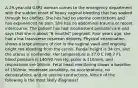 A 29-year-old G3P2 woman comes to the emergency department with the sudden onset of heavy vaginal bleeding that has soaked through her clothes. She has had no uterine contractions and has experienced no pain. She has no abdominal trauma or recent intercourse. The patient has had inconsistent prenatal care and says that she is about "8 months" pregnant. Four years ago, she had a low transverse cesarean delivery. Physical examination shows a large amount of clot in the vaginal vault and ongoing bright red bleeding from the cervix. Fundal height is 34 cm, and the uterus is nontender. Her temperature is 37.0 C (98.7 F), blood pressure is 140/90 mm Hg, pulse is 110/min, and respirations are 16/min. Fetal heart monitoring shows a baseline of 150/min, moderate variability, no accelerations, no decelerations, and no uterine contractions. Which of the following is the most likely diagnosis?