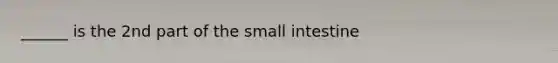 ______ is the 2nd part of the small intestine