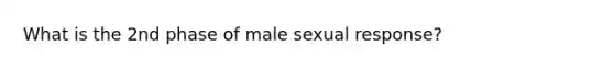 What is the 2nd phase of male sexual response?