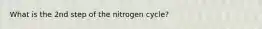 What is the 2nd step of the nitrogen cycle?