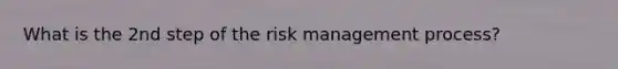 What is the 2nd step of the risk management process?