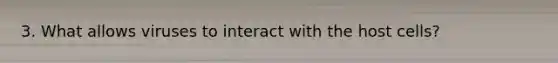 3. What allows viruses to interact with the host cells?