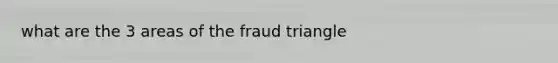 what are the 3 areas of the fraud triangle