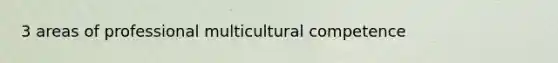 3 areas of professional multicultural competence