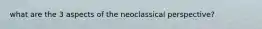 what are the 3 aspects of the neoclassical perspective?