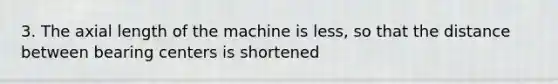 3. The axial length of the machine is less, so that the distance between bearing centers is shortened