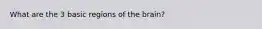 What are the 3 basic regions of the brain?