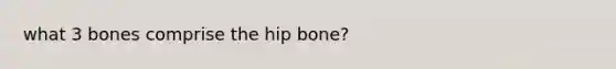 what 3 bones comprise the hip bone?