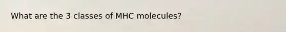 What are the 3 classes of MHC molecules?