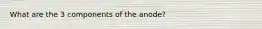 What are the 3 components of the anode?