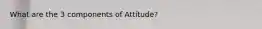 What are the 3 components of Attitude?