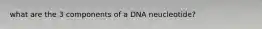 what are the 3 components of a DNA neucleotide?