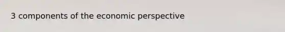 3 components of the economic perspective