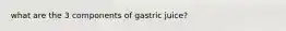 what are the 3 components of gastric juice?