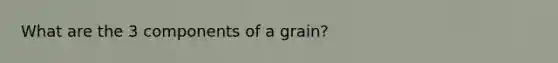 What are the 3 components of a grain?