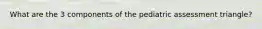 What are the 3 components of the pediatric assessment triangle?