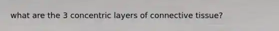 what are the 3 concentric layers of connective tissue?