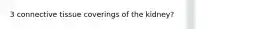 3 connective tissue coverings of the kidney?