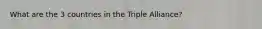 What are the 3 countries in the Triple Alliance?