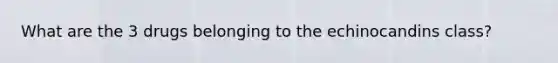What are the 3 drugs belonging to the echinocandins class?