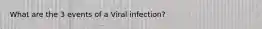 What are the 3 events of a Viral infection?