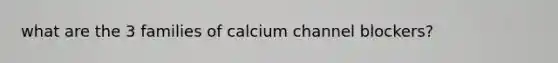 what are the 3 families of calcium channel blockers?